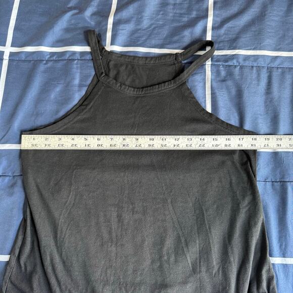 Black Racerback Tank Top Lightweight Stretchy Knit Size L - Picture 5 of 7